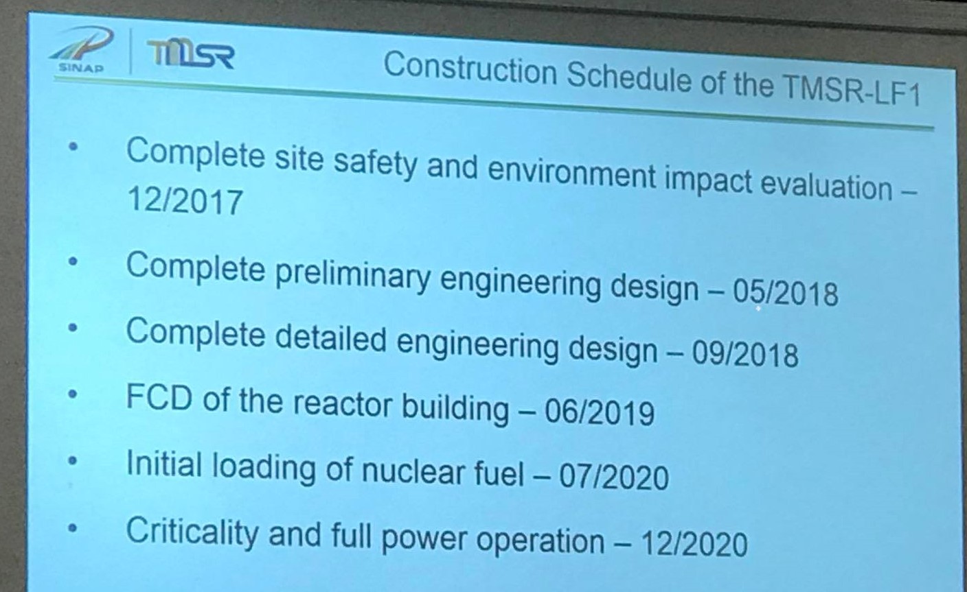 Construction Schedule SAMOFAR meeting